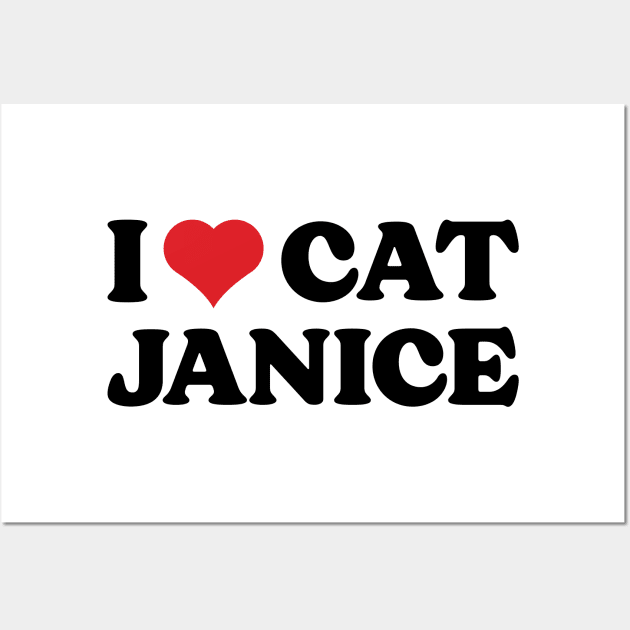 I Heart Cat Janice v2 Wall Art by Emma